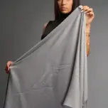 Șal damă din cașmir și lână gri deschis – Pure Silver