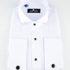 CAP04-camasa alba pliuri,guler clasic,narman