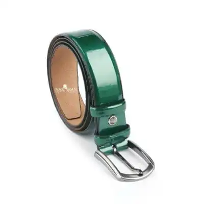 Curea piele,culoare verde smarald, CUP02