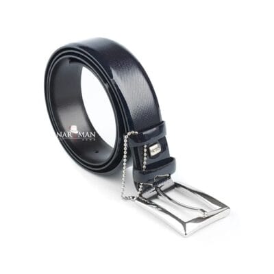 Curea piele,culoare bleumarin, CUP04