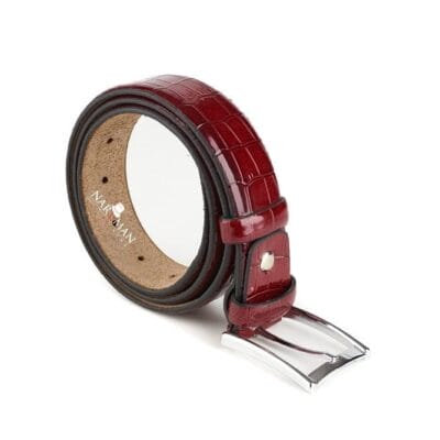 Curea piele,culoare rosu, CUP07
