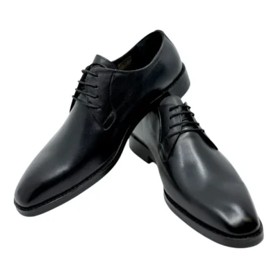 Pantofi eleganți bărbătești pentru costum din piele naturală 100%, talpă cusută interior-exterior PE94