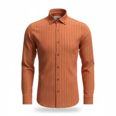 Cămașă Cărămizie Premium din Bumbac  – Slim Fit- CLS23