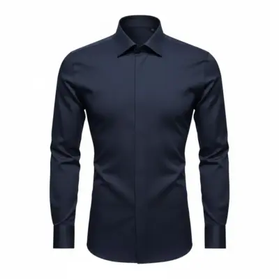 Camasa Casual, Slim Fit, Bumbac 100%,  Culoare Bleumarin, CAM08