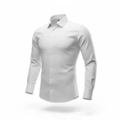 Camasa Casual, Slim Fit, Bumbac 100%,  Culoare Alba, CAM06