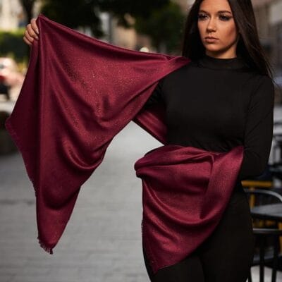 Șal  elegant din cașmir subțire 100% SLC39