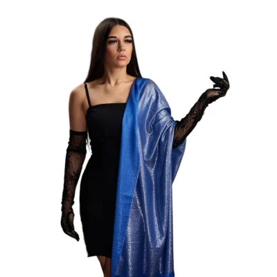 Esarfa de Matase Eleganta, EMF71 (Albastru Electric)