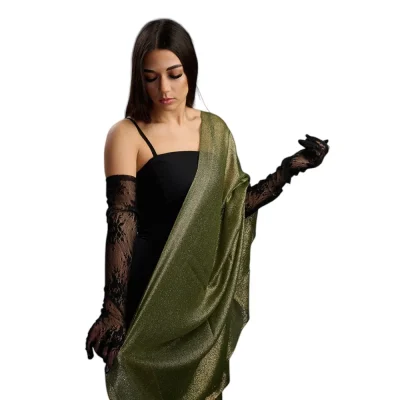 Esarfa de Matase Eleganta, EMF80 (Verde Inchis)