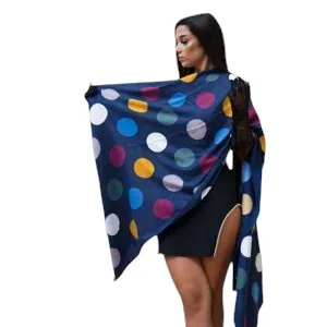 Șal Elegant din Lână și Cașmir cu Buline – Model SLC122 (Multicolor)