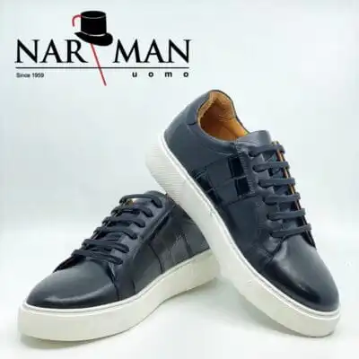 Pantofi casual negri bărbați din piele naturală -  PC05