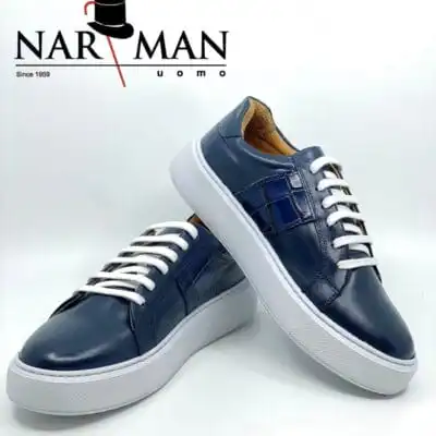 Pantofi casual bleumarin bărbați din piele naturală -  PC06