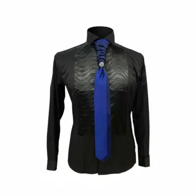 Lavalieră elegantă bărbați albastru imperial - LV09