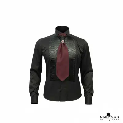 Lavalieră elegantă bărbați bordo  - LV15
