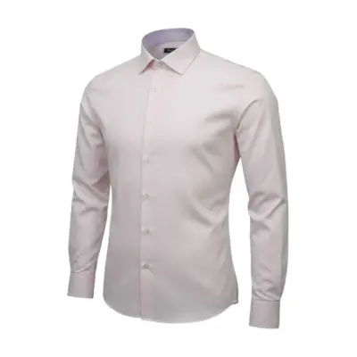 Camasa Casual, Slim Fit, Bumbac 100%,  Culoare Roz Pudra, CAM05