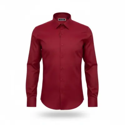 Camasa Casual, Slim Fit, Bumbac 100%,  Culoare Rosu, CAM03