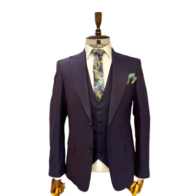 Costum Violet Cameleon din Lână 100% – Costum Bărbătesc Care Își Schimbă Culoarea - CSA94