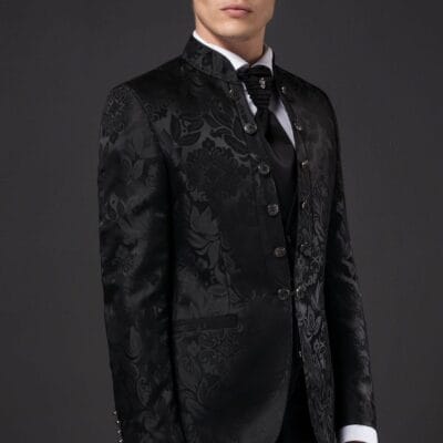 Costume barbati-Smoking tunica, floral print- FLR002