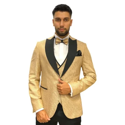 Costum de mire auriu cu guler spitz- CSA74