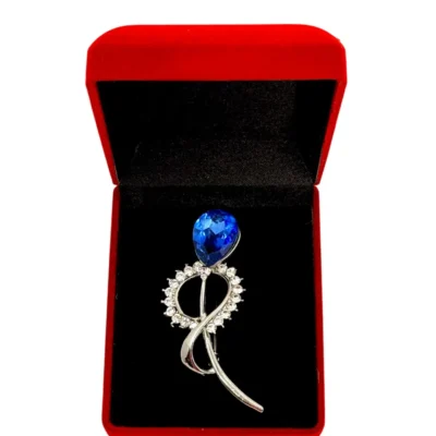Broșă Notte Blue – Handmade din Oțel Inoxidabil (BA48)