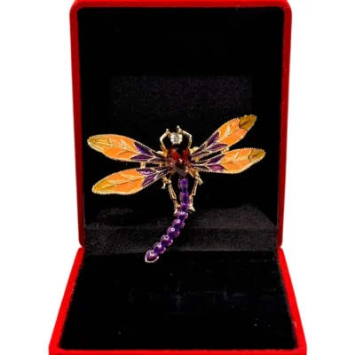 Broșă Libelulă Regală – Accesoriu Elegant din Oțel Inoxidabil (BA49)