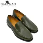 Loafers bărbătești verde măsliniu din piele naturală Narman
