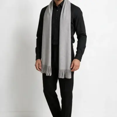 fular-barbatesc-casmir-lana-gri-deschis