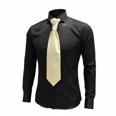 Lavalieră elegantă bărbați ivoire cu detalii fine- LV25