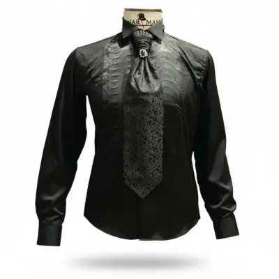 Lavalieră bărbați neagră – model Jakart, elegantă și rafinată - LV01