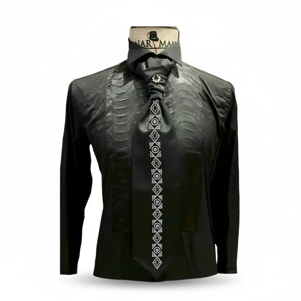 lavaliera-neagra-cu-detalii-argintii lavaliera-neagra-cu-detalii-argintii