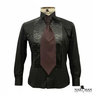Lavalieră elegantă bărbați maro - LV17