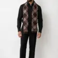 fular-barbatesc-doua-fete-geometric-elegance-maro-inchis-maro-deschis