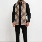 fular-barbatesc-doua-fete-geometric-elegance-maro-inchis-maro-deschis