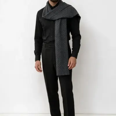 fular-barbatesc-labirint-imperial-albastru-marin-navy