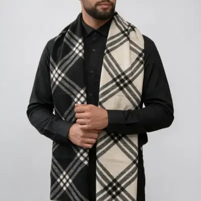 fular-elegant-barbati-cu-doua-fete-negru-si-bej