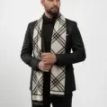 fular-elegant-barbati-cu-doua-fete-negru-si-bej