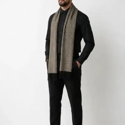 fular-barbati-labirint-imperial-negru-bej