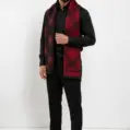 fular-barbatesc-doua-fete-geometric-elegance-negru-bordo
