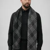 fular-barbatesc-doua-fete-geometric-elegance-negru-gri