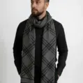 fular-barbatesc-doua-fete-geometric-elegance-negru-gri