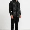 fular-barbatesc-doua-fete-geometric-elegance-negru-gri