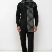 fular-barbatesc-doua-fete-geometric-elegance-negru-gri