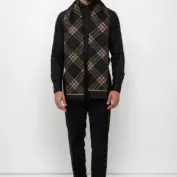 fular-elegant-barbati-cu-doua-fete-negru-si-maro