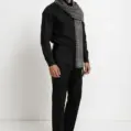 fular-barbati-labirint-imperial-negru-gri-deschis