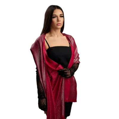 Esarfa de Matase Eleganta, EMF83 (Bordo)
