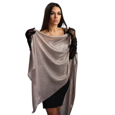 Esarfa de Matase Eleganta, EMF74 (Argintiu/Roz)