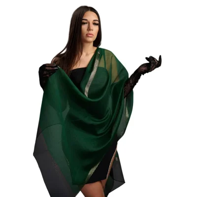 Esarfa de Matase Eleganta, EMF81 (Verde Smarald)