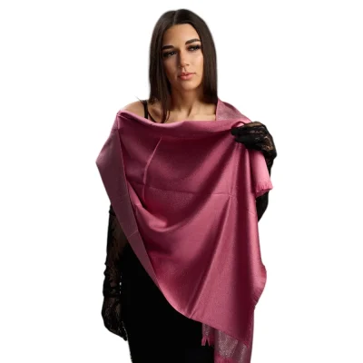 Esarfa de Matase Eleganta, EMF91 (Roz Electric)