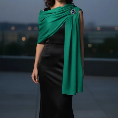 Șal din mătase 100% Emerald Royal - EMF159